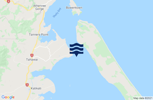 Katikati - Kauri Point, New Zealandの潮見表地図