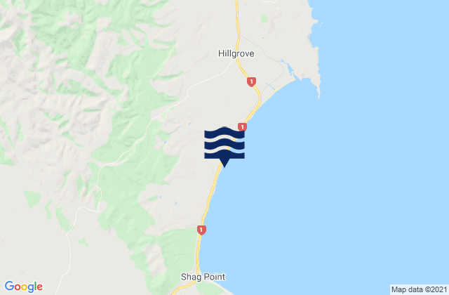 Katiki Beach, New Zealandの潮見表地図
