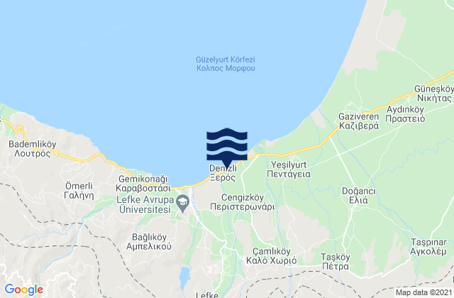 Katýdata, Cyprusの潮見表地図