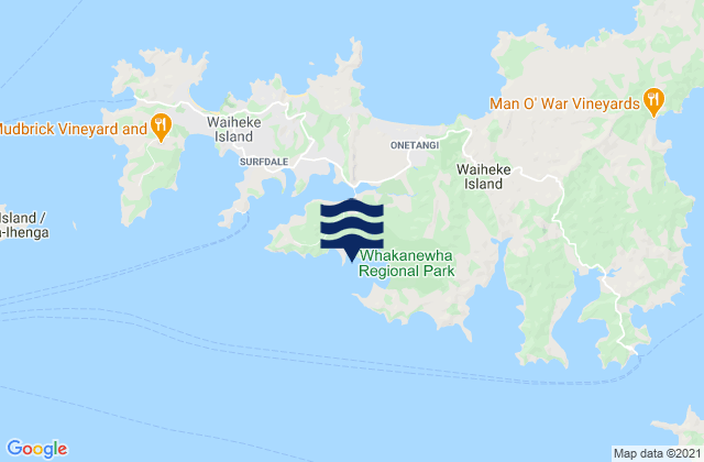 Kauaroa Bay, New Zealandの潮見表地図