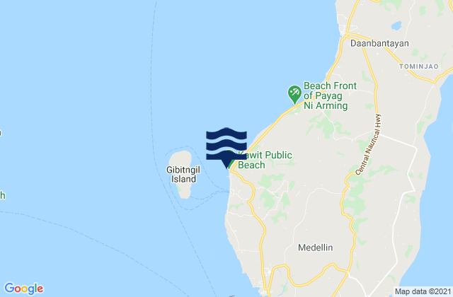 Kauit, Philippinesの潮見表地図