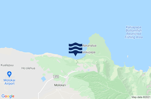 Kaunakakai, United Statesの潮見表地図