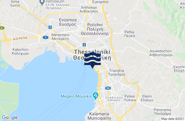 Kavallári, Greeceの潮見表地図