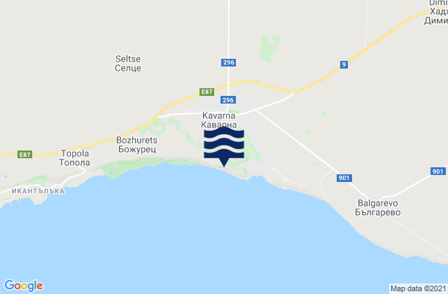Kavarna, Bulgariaの潮見表地図