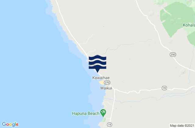 Kawaihae, United Statesの潮見表地図