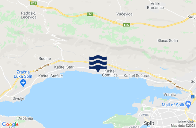Kaštel Kambelovac, Croatiaの潮見表地図