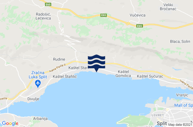 Kaštel Lukšić, Croatiaの潮見表地図