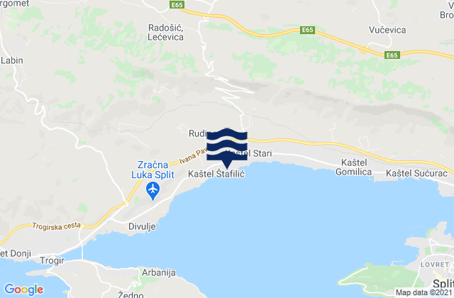 Kaštel Novi, Croatiaの潮見表地図
