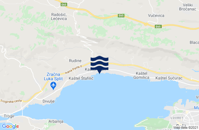 Kaštel Stari, Croatiaの潮見表地図