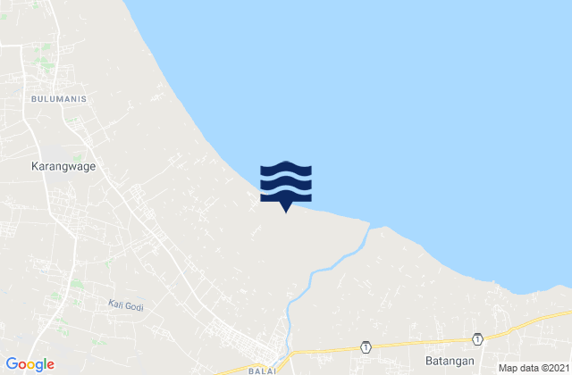 Kebonsawahan, Indonesiaの潮見表地図