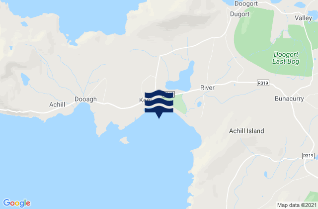 Keel Bay, Irelandの潮見表地図