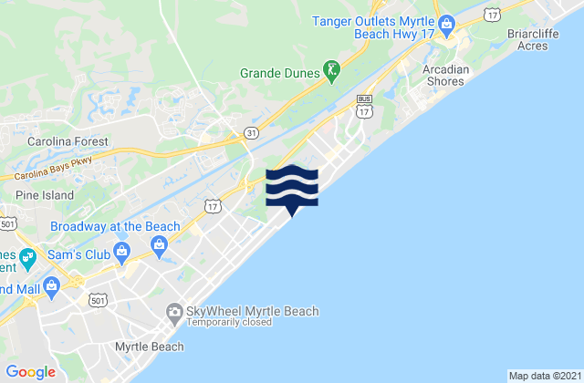 Kellys Cove, United Statesの潮見表地図