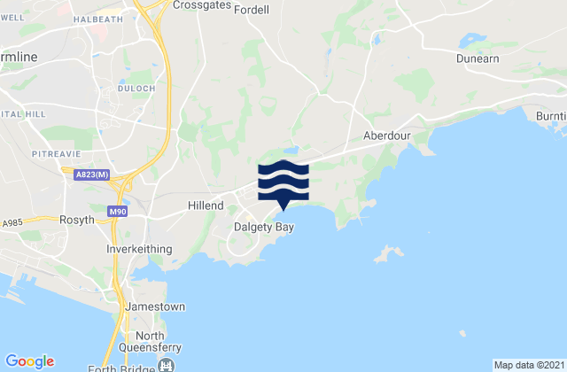 Kelty, United Kingdomの潮見表地図