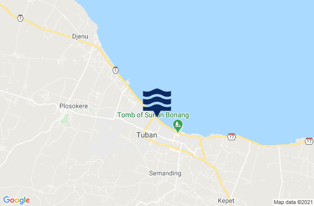 Kembangbilo, Indonesiaの潮見表地図