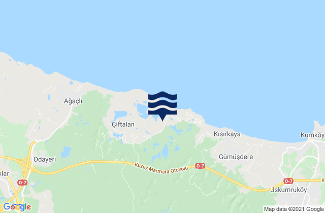 Kemerburgaz, Turkeyの潮見表地図