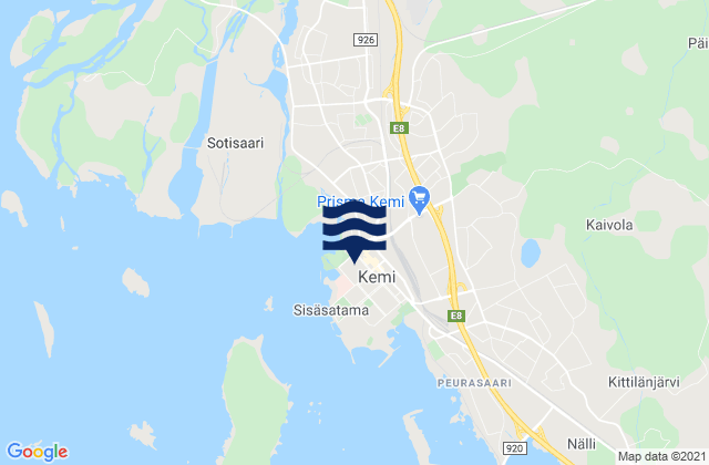 Kemi, Finlandの潮見表地図