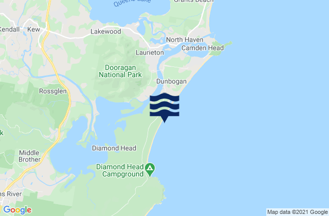 Kendall, Australiaの潮見表地図