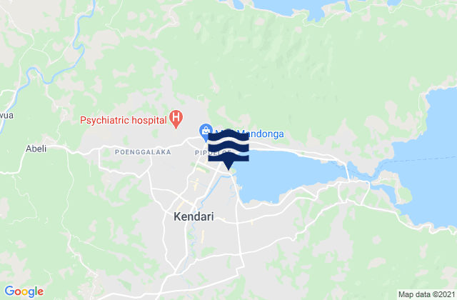 Kendari, Indonesiaの潮見表地図