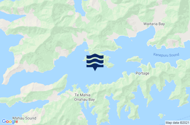 Kenepuru Sound, New Zealandの潮見表地図