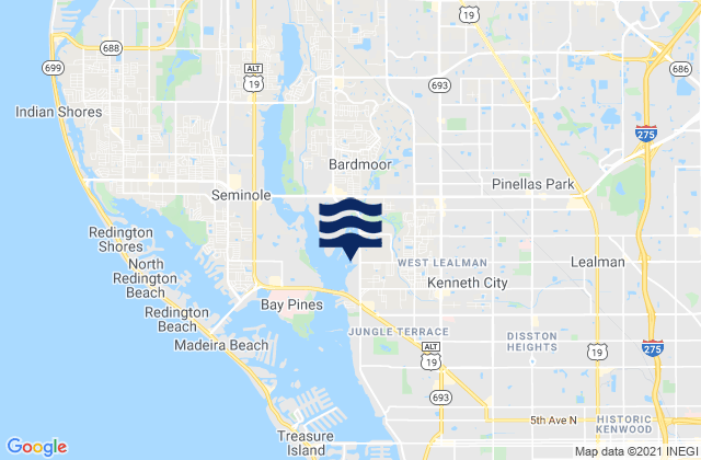 Kenneth City, United Statesの潮見表地図