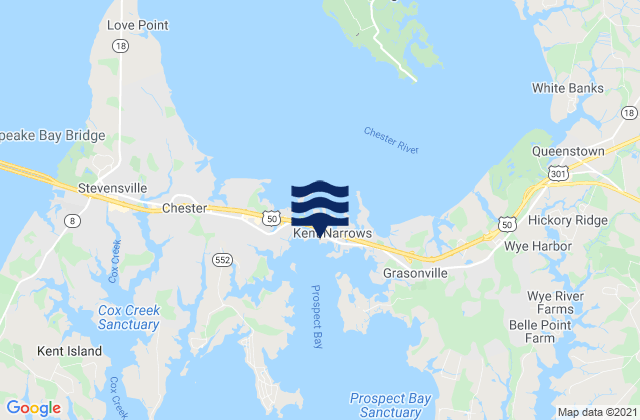 Kent Island Narrows, United Statesの潮見表地図