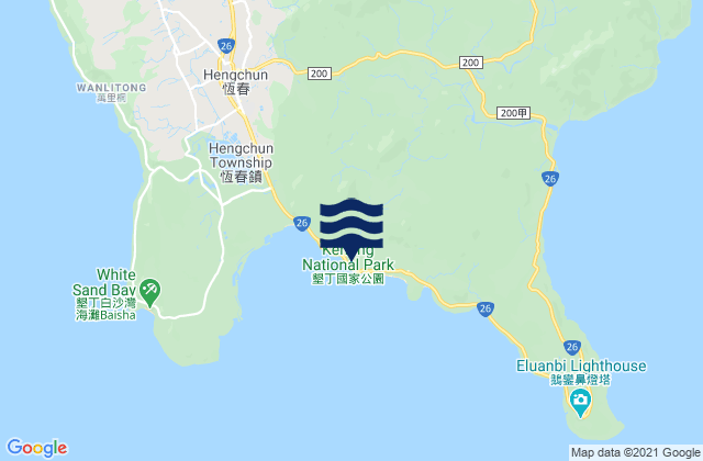 Kenting, Taiwanの潮見表地図