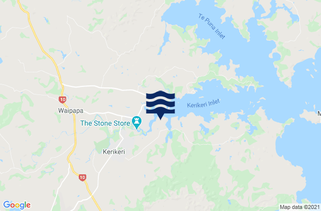 Kerikeri, New Zealandの潮見表地図