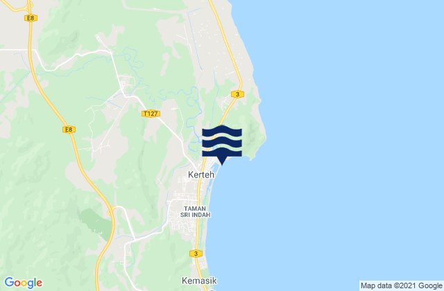 Kertih, Malaysiaの潮見表地図