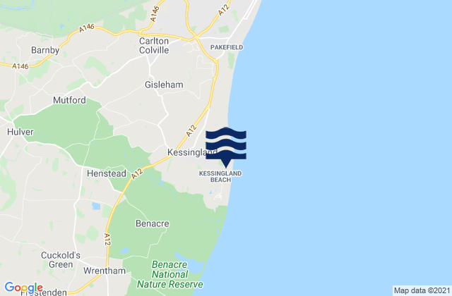 Kessingland, United Kingdomの潮見表地図