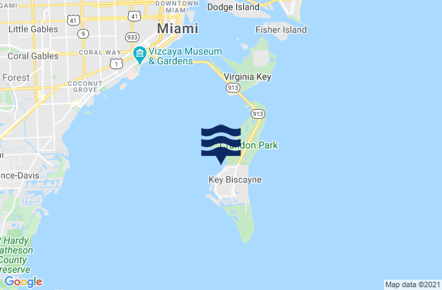 Key Biscayne Yacht Club, United Statesの潮見表地図