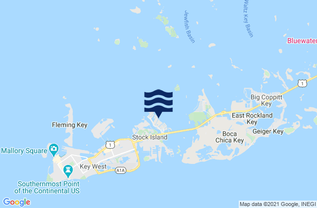 Key Haven - Stock Island Channel, United Statesの潮見表地図