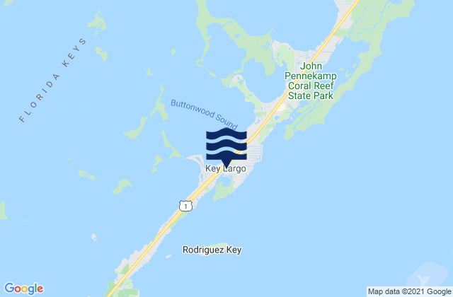 Key Largo, United Statesの潮見表地図