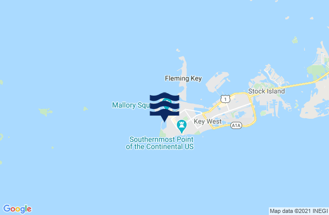 Key West (Naval Base), United Statesの潮見表地図