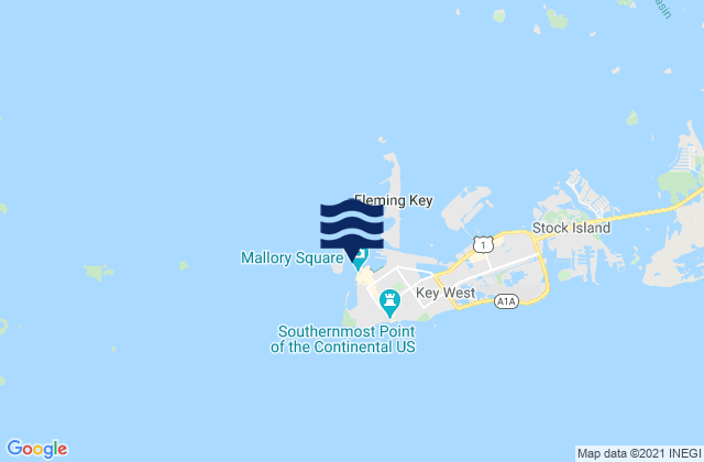 Key West Harbor Range channel, United Statesの潮見表地図