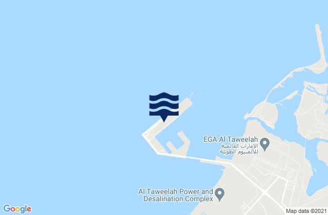 Khalifa Port, United Arab Emiratesの潮見表地図