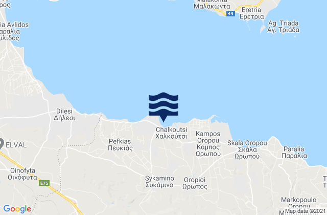 Khalkoútsion, Greeceの潮見表地図