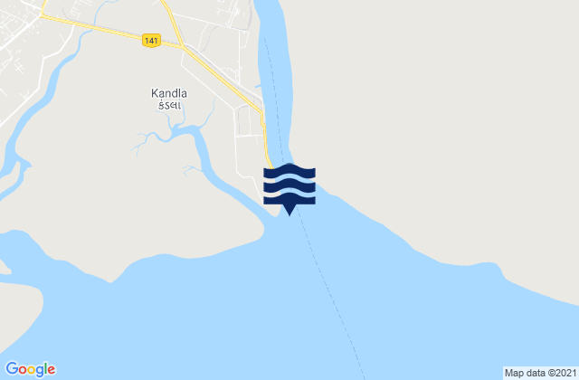 Khori Creek, Indiaの潮見表地図
