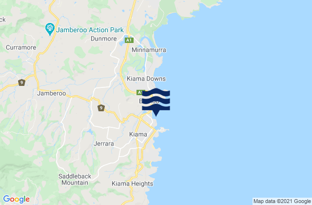 Kiama Harbour, Australiaの潮見表地図