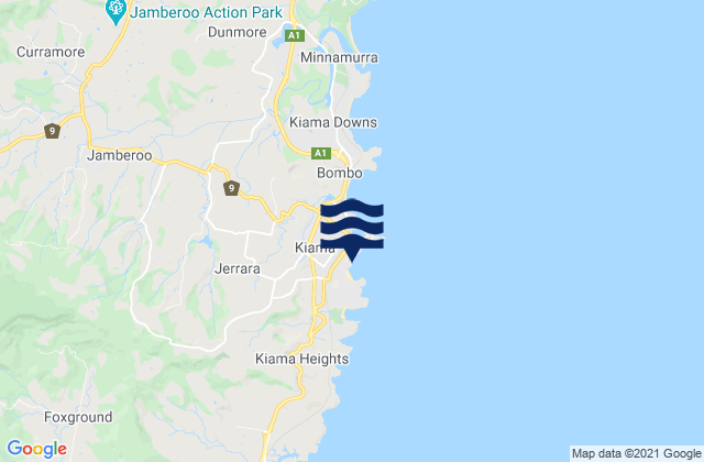 Kiama, Australiaの潮見表地図