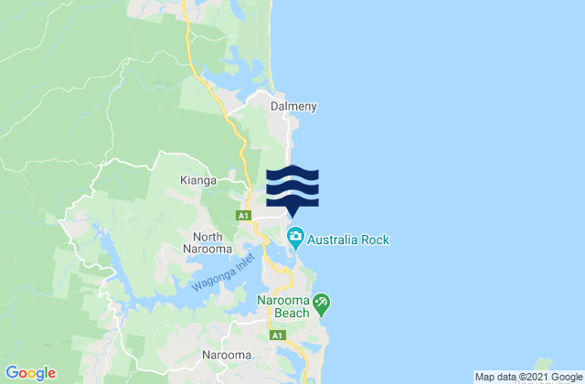 Kianga Point, Australiaの潮見表地図