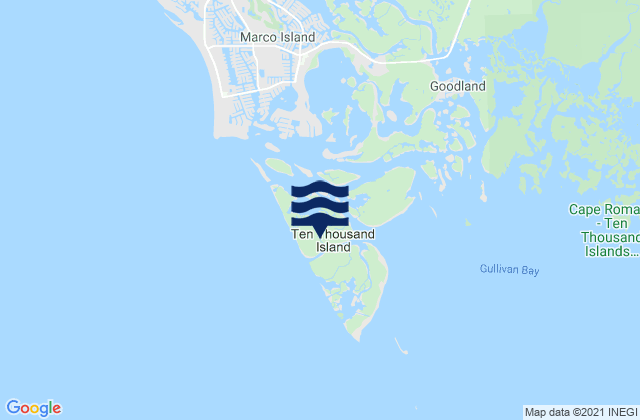 Kice Island, United Statesの潮見表地図