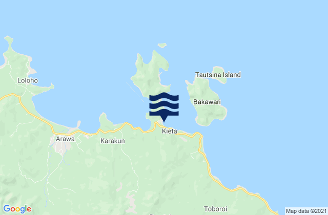 Kieta, Papua New Guineaの潮見表地図