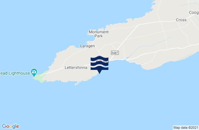 Kilbaha Bay, Irelandの潮見表地図