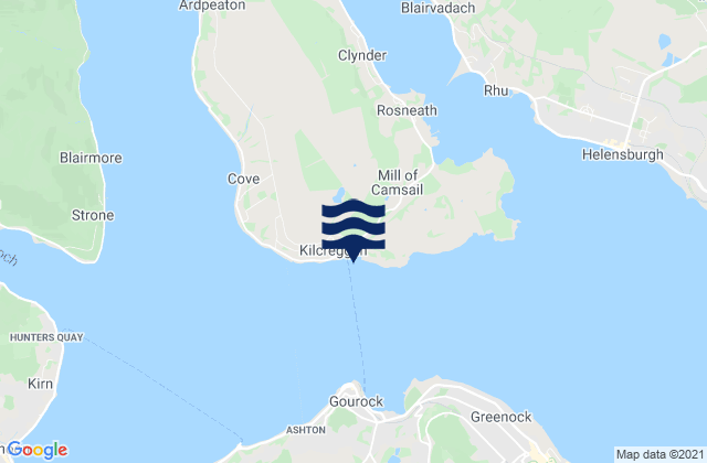 Kilcreggan Bay, United Kingdomの潮見表地図