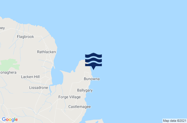 Kilcummin Harbour, Irelandの潮見表地図