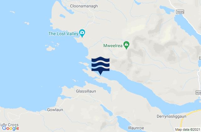 Killary Harbour, Irelandの潮見表地図