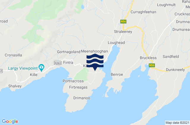 Killybegs, Irelandの潮見表地図