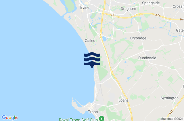 Kilmaurs, United Kingdomの潮見表地図