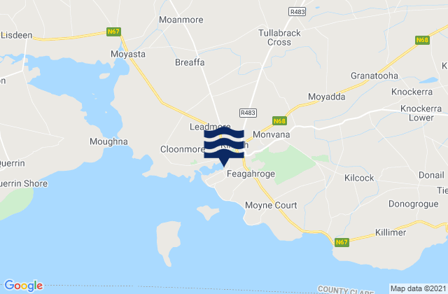 Kilrush, Irelandの潮見表地図