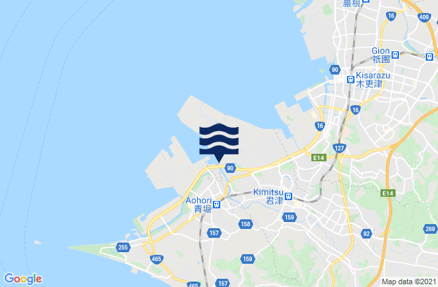 Kimitu, Japanの潮見表地図